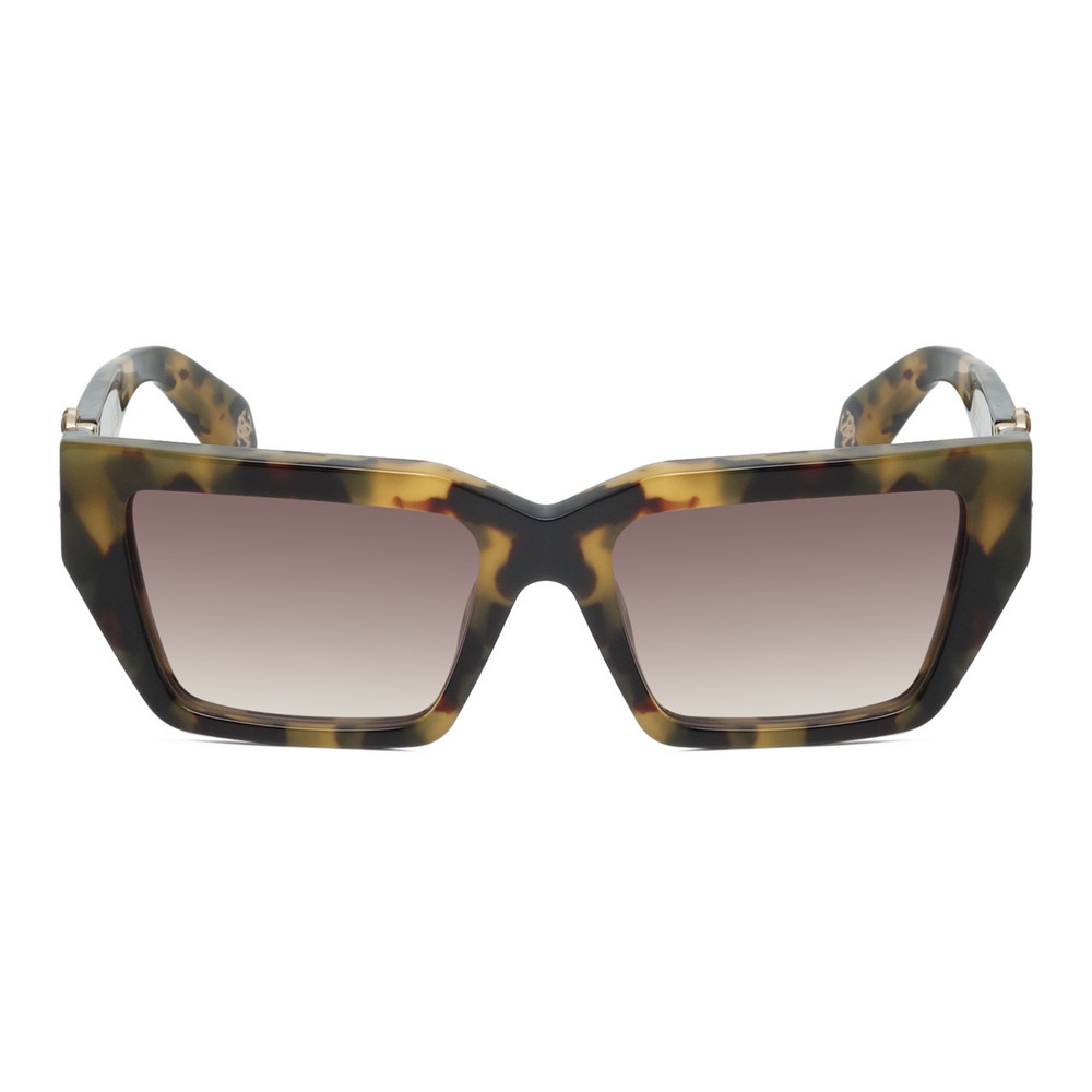 Roberto Cavalli SRC016 0AGG Sunglasses Women's Tortoise Oversized Square Italy - Picture 2 of 11